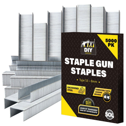 5000 Staples for Staple Gun | 10mm 8mm 14mm Type 53 140 | Heavy Duty Upholstery