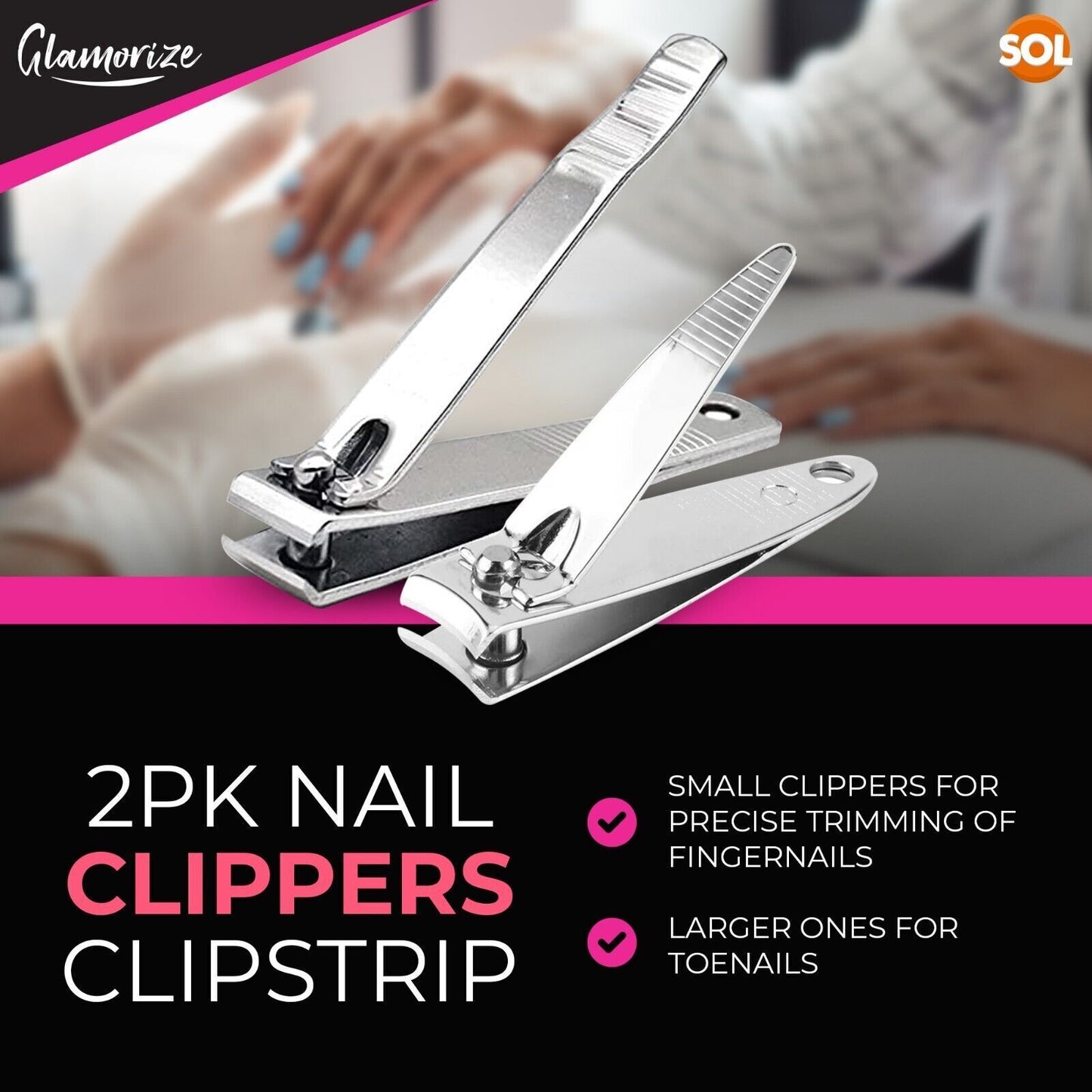 2pk Toe Nail Clippers Heavy Duty Large Big Cutters Set For Trimmer Nipper Finger