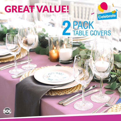 Plastic Rectangular Table Cloth Covers | Wipe Clean Party Tablecloths Disposable
