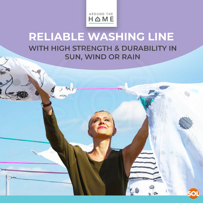 1-3X Strong Washing Line Rope 20M Heavy Duty Premium Tough Clothes Laundry Dryer