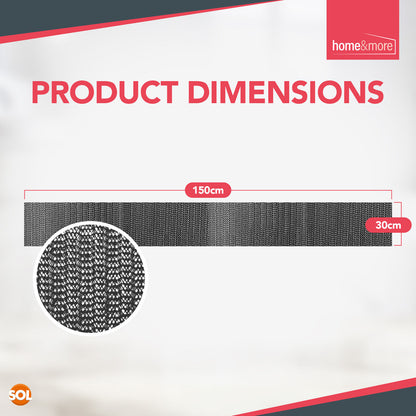 Black Anti Slip Mat Roll 150x30cm | Grip Matting Matt Drawer Liner Multi Purpose