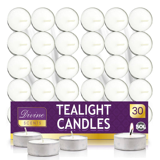 15-150pk Tea Lights White Unscented Unfragranced Candles 3.5 Hour Night T Lights