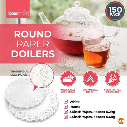150-300 White Paper Doilies 5.5 3.5 Inch Round Lace Party Doylies Doyleys Doily