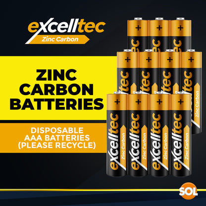 22 Excelltec AA / AAA Batteries | 1000mAh 1.5v Heavy Duty Battery Long Expiry Life