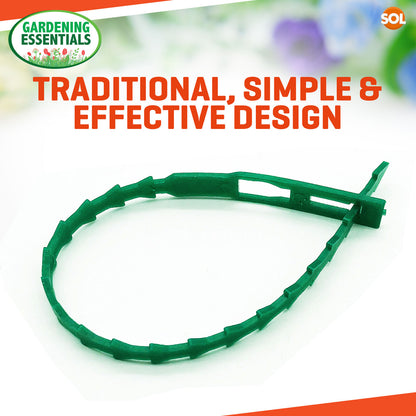 200 Green Garden Twist Ties Flexible Adjustable Plastic Plant Wire Support Cable