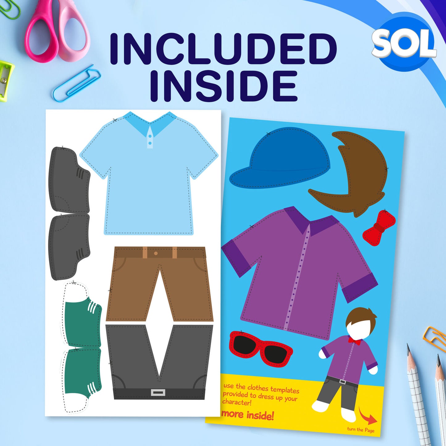 40 Paper People Cut Outs for Kids Arts and Crafts 20 Boy 20 Girl Cut Out Clothes