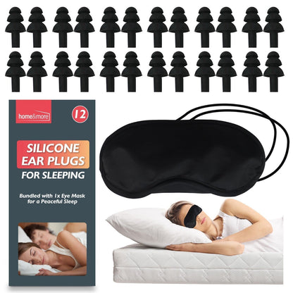 12-24 Pairs Soft Silicone Ear Plugs Sleep Reusable Swimming Sleeping Anti Noise