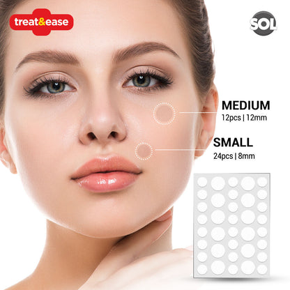 36 Cold Sore Patches Acne Spot Pimple Skin Breathable Blemish Hydrocolloid Patch