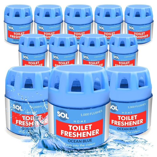 SOL 6pk Toilet Blocks for Cisterns Long Lasting - 6,000 Flushes Total - Toilet Cistern Blocks Cleaner - 6pk x 70g