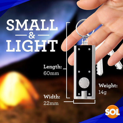 10 LED Keychain Light Ultra Bright Flashlight Keyring Camping Mini Pocket Torch
