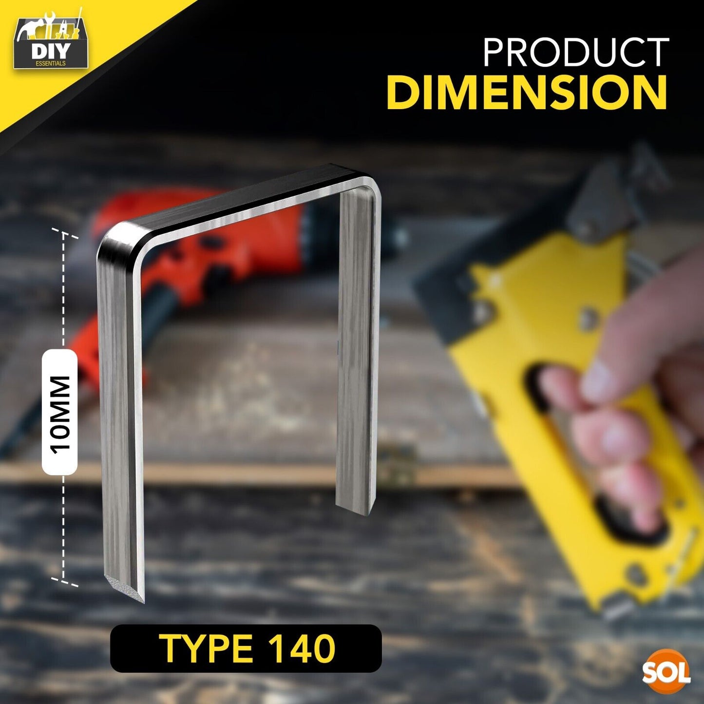 5000 Staples for Staple Gun | 10mm 8mm 14mm Type 53 140 | Heavy Duty Upholstery
