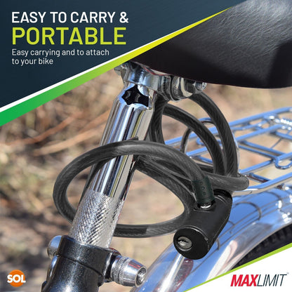Bike Lock Cable with Keys | 650mm Heavy Duty Strong Steel Bicycle Security Chain
