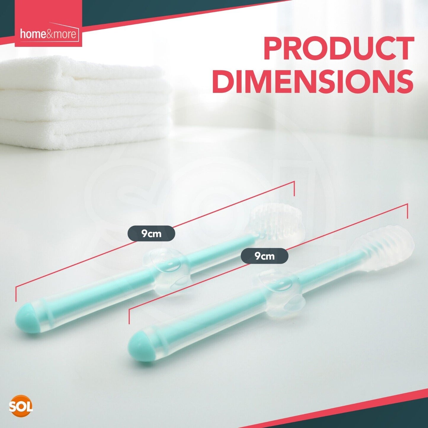 2PK Baby Toothbrush Silicone Toddler Teething Soft Teeth Brush Chewable Teether