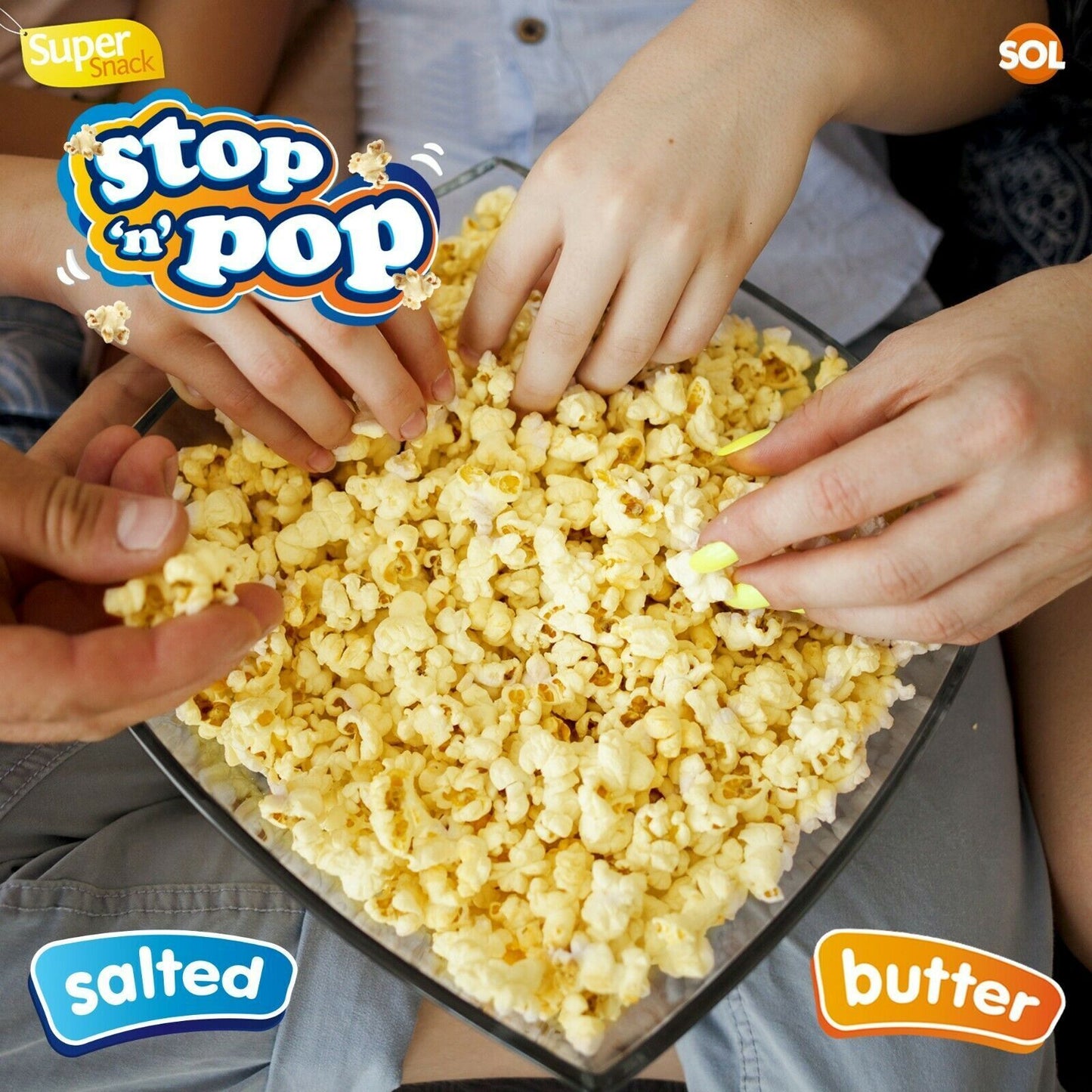 12 x 85g Microwave Popcorn | Butter & Salted Flavour Movie Cinema Theatre Party