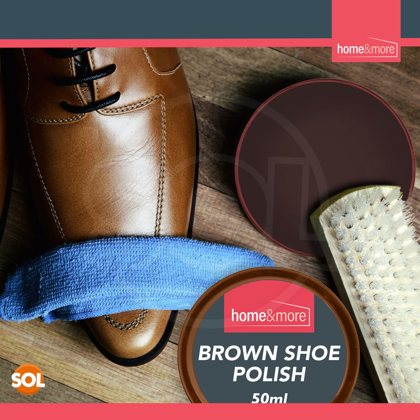 2 Shoe Brush Set Cleaning Kit Black Brown Polish Leather Boot Shine Brushes Care