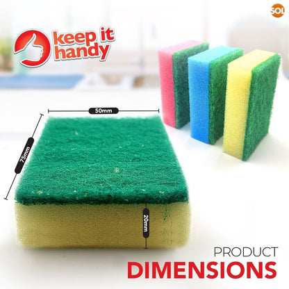 60-100pk Sponge Scourers Washing Up Kitchen Dish Scouring Pads Cleaning Supplies