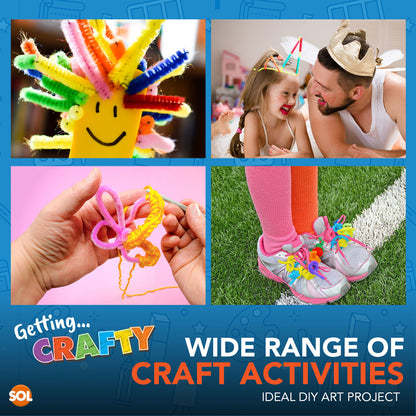 120 High Quality Pipe Cleaners Chenille Craft Stems Assorted Colours 30cm Long