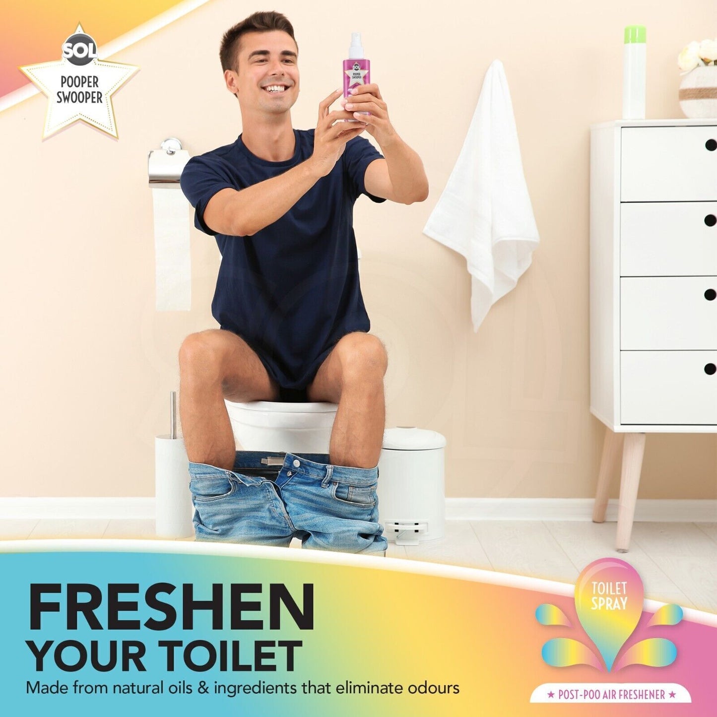 Pooper Toilet Spray | Citrus Ocean Fruity Fragrance | 6 Pack