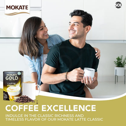 60-120 Mokate Gold Latte Coffee Sachets | Premium Caramel Classic Instant Sticks