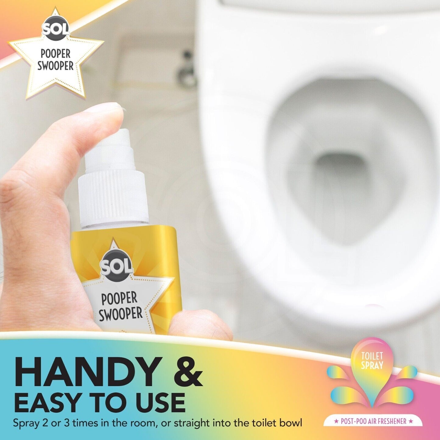 Pooper Toilet Spray | Citrus Ocean Fruity Fragrance | 6 Pack