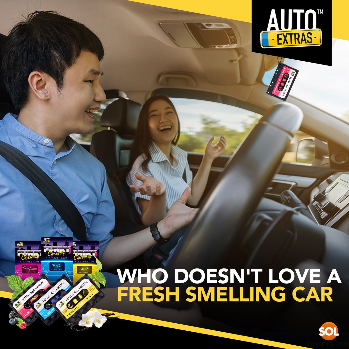 Car Air Freshener Hanging Cassette Auto Freshner Berries New Car Vanilla Scents