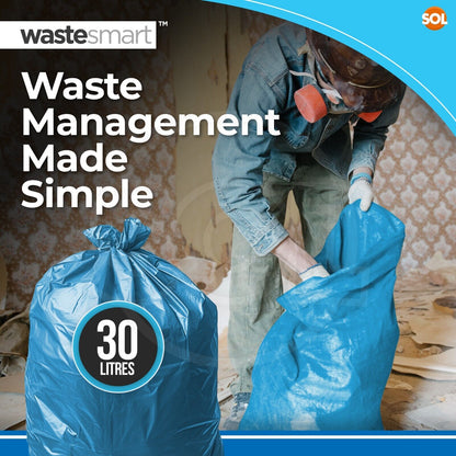 120PK Blue Rubble Sacks Large Heavy Duty Strong Builders Waste Rubbish Bags