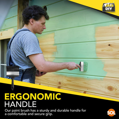 1-2pk 5 Inch Paint Brushes - For Interior & Exterior Painting with No Bristle Loss & Comfortable Handle
