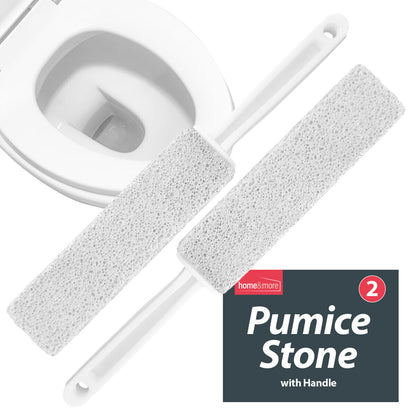 2-4 Pumice Stone with Handle | Long Stick for Toilet Cleaning Bowl Brush Cleaner