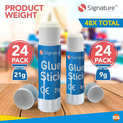 16-48pk Kids Glue Sticks School 9g 21g Washable Non Toxic Home Office Craft Bulk