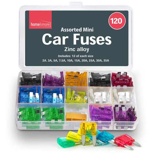 120pk Mini Car Fuses 2-35A Micro Bike Van Auto Fuse Mini Blade Set w/Puller