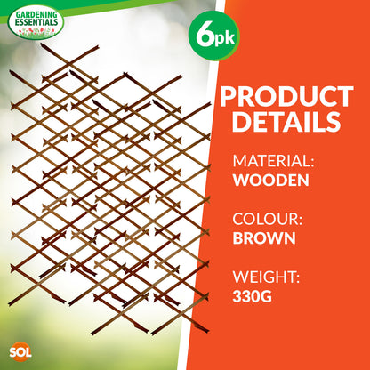 3-9 Expanding Garden Trellis Fence Panel 5x1FT 150x30cm Wooden Trellises Fencing