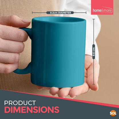 12-36 Multi Coloured Mugs 330ml | Colourful Ceramic Stoneware Coffee Tea Cup Set