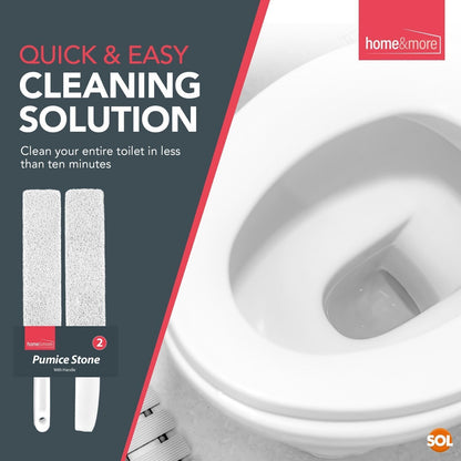 2-4 Pumice Stone with Handle | Long Stick for Toilet Cleaning Bowl Brush Cleaner