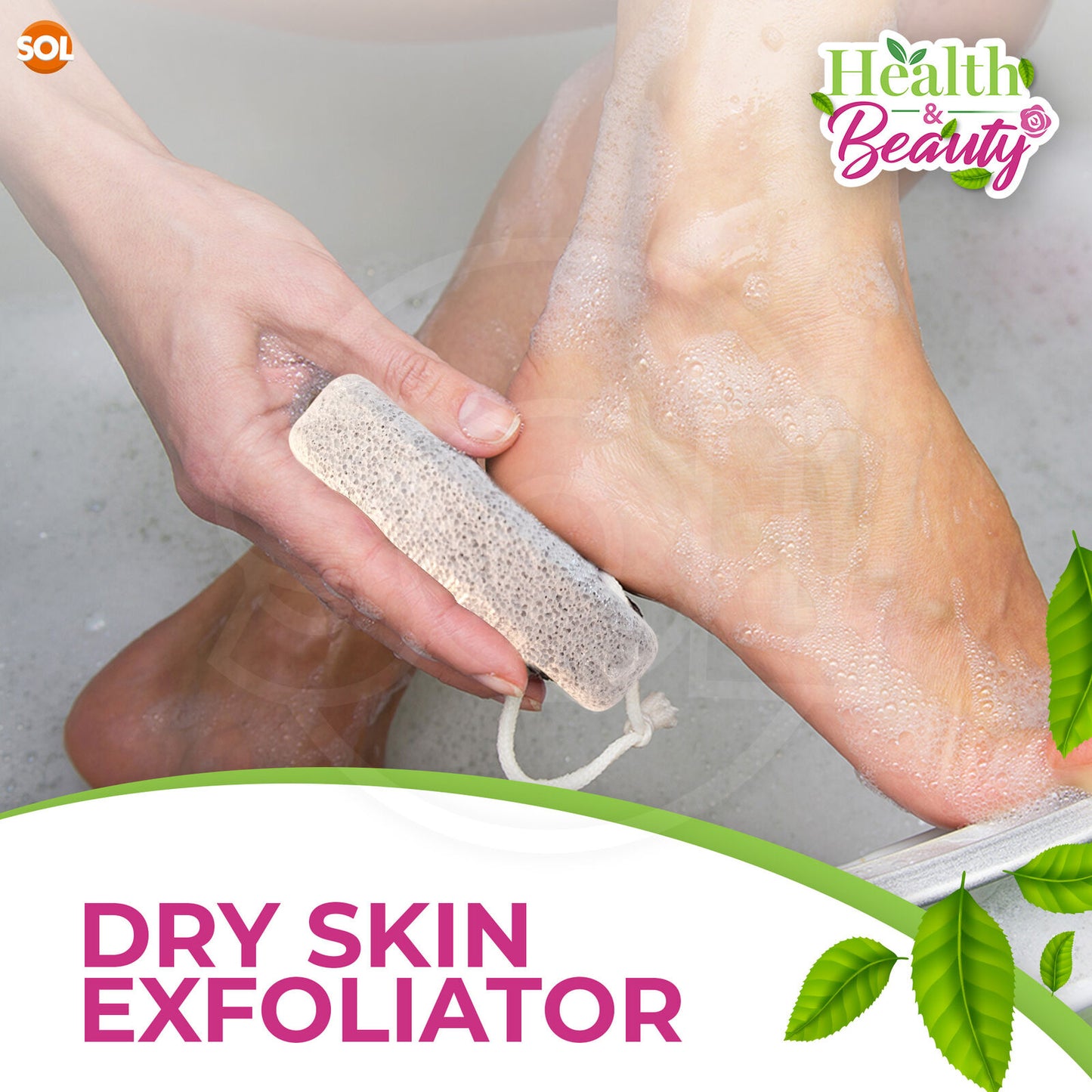 2pk Natural Pumice Stone For Feet | Hard Dead Skin Callus Remover Exfoliate Foot