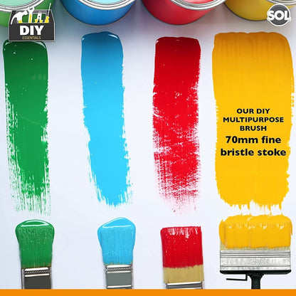 4pk Shed Fence Brush 5" Multipurpose Wide Block Paint Paste Wood Decking Garden