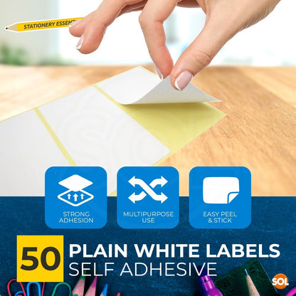 200-1000 White Stickers 100x50mm Self Adhesive Sticky Printer Address Labels