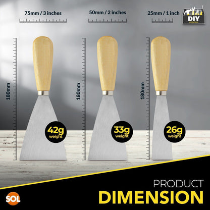 3-6 Wallpaper Paint Scraper Set Decorating Putty Filling Knife Metal Tool Blade