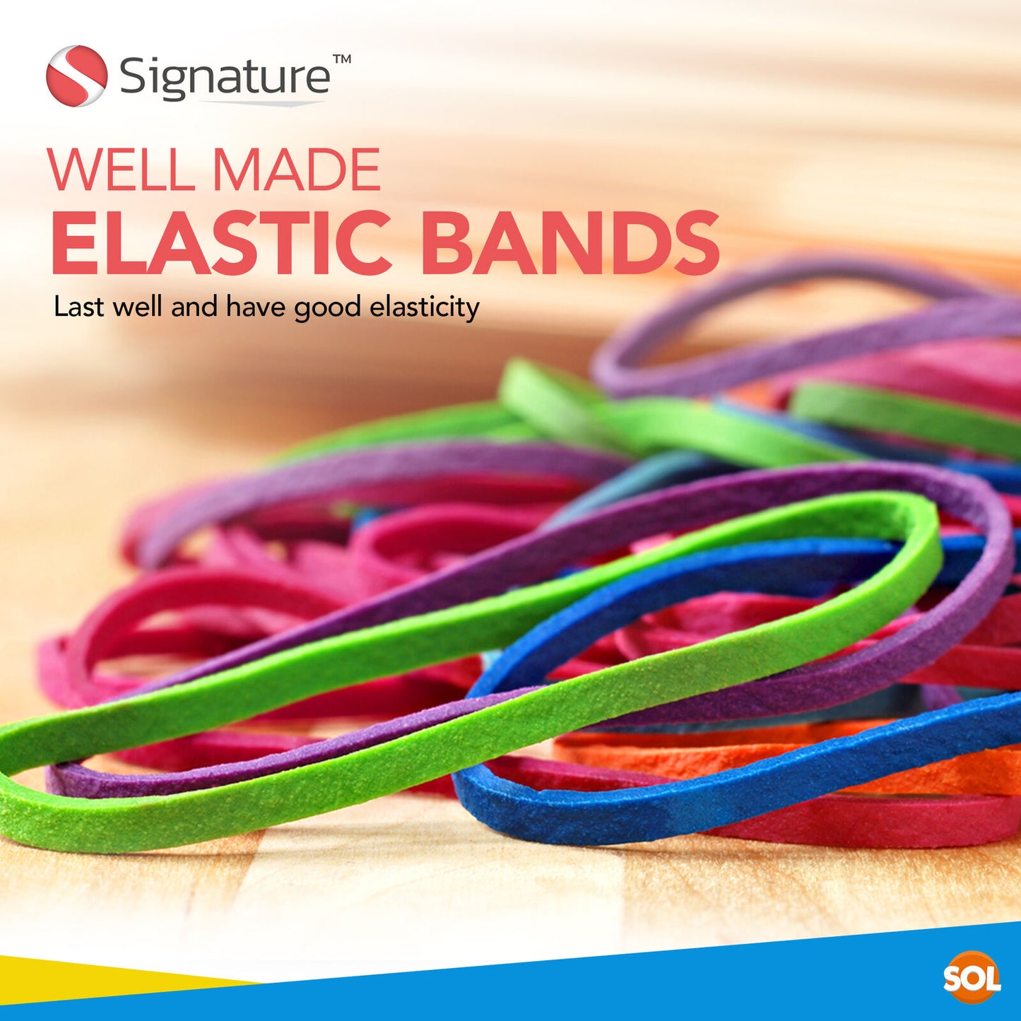 3pk Rubber Band Balls | Assorted Colours Elastic Bands Ball 120g Office School