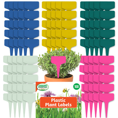 100-300pk Plastic Plant Labels T Type Waterproof Garden Markers Herb Name Tags