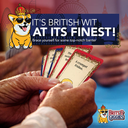 Brits & Giggles Funny British Card Games for Adults Friends Party Game Night Fun