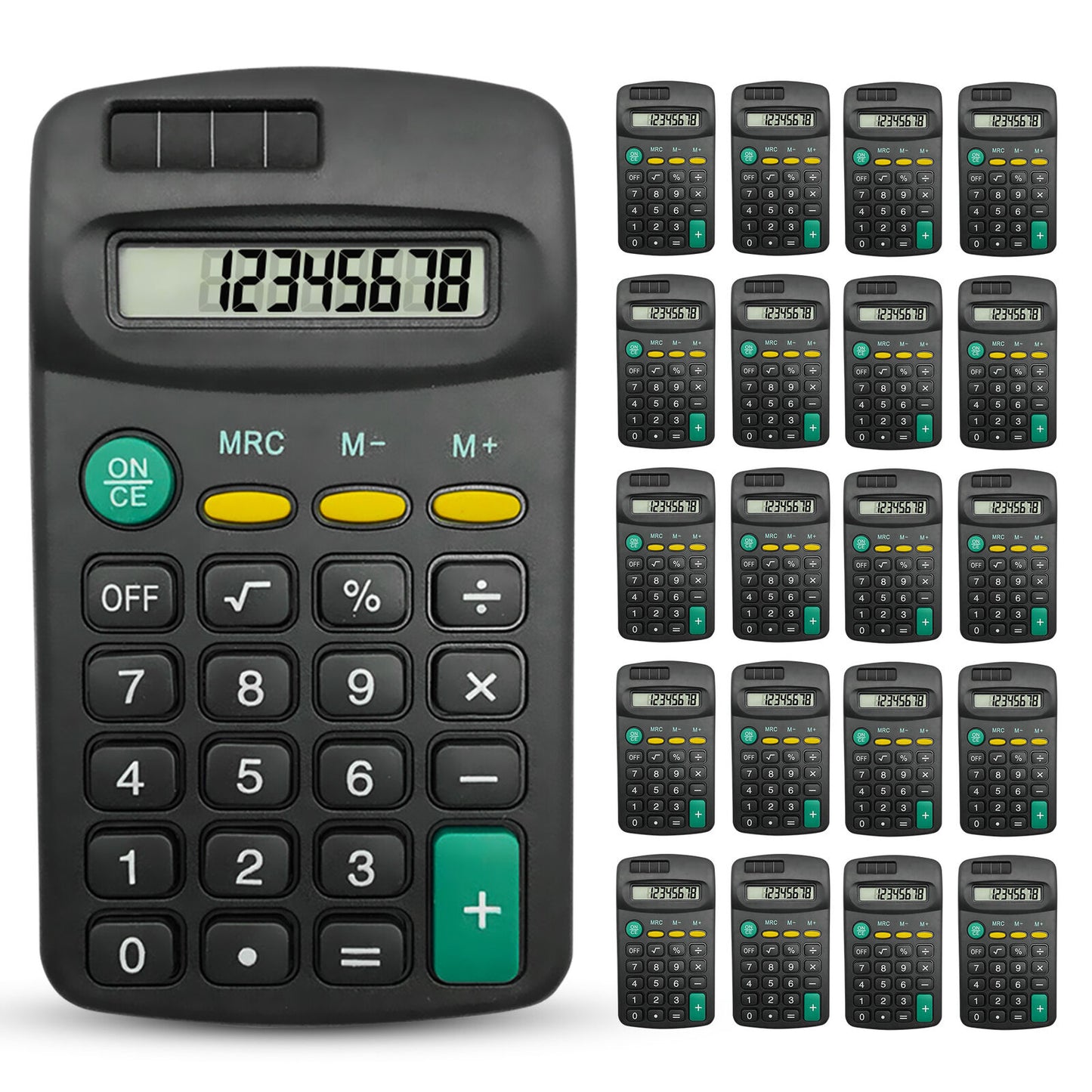 2-20 Mini Pocket Calculator Small| 8 Digit Display Office Home School Stationery