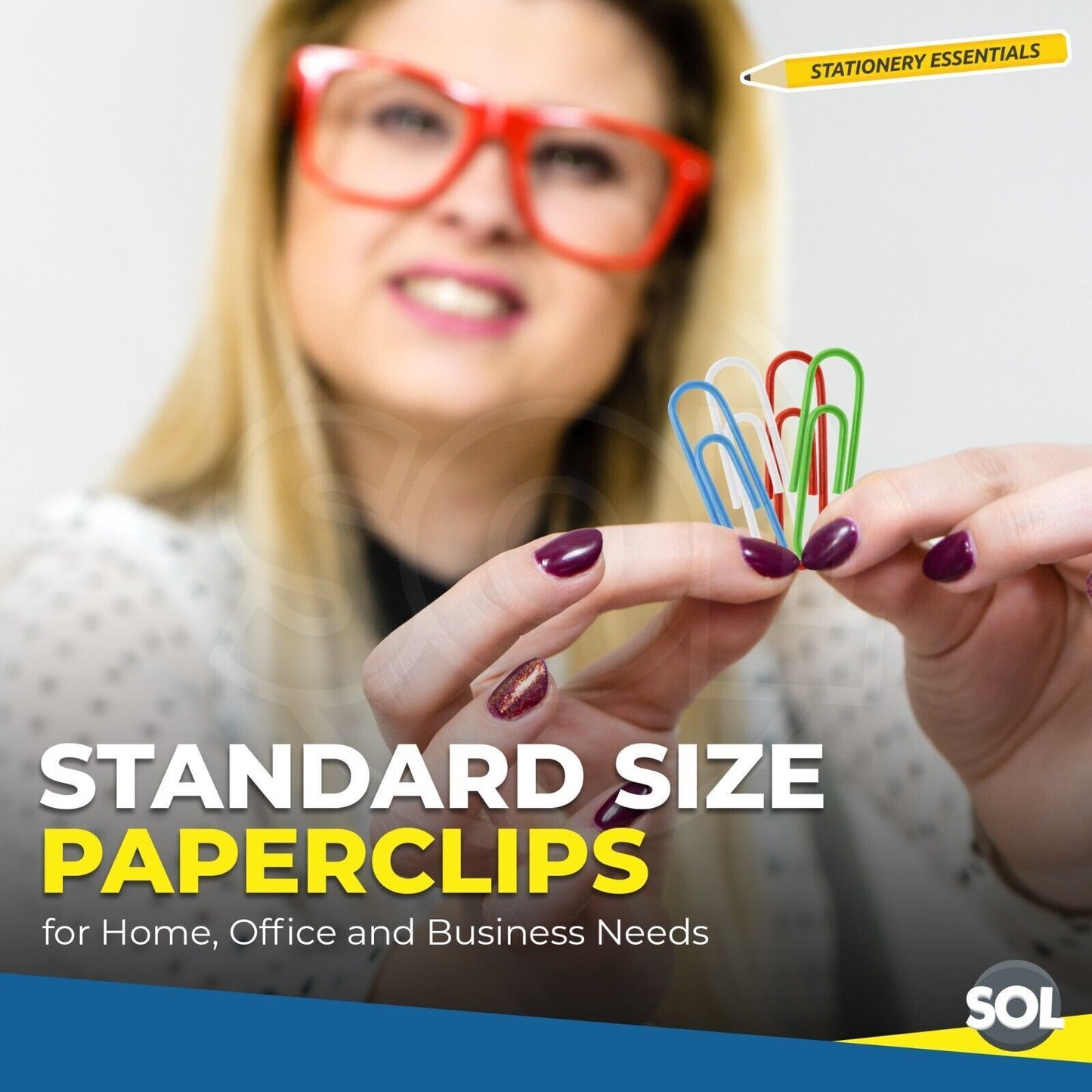 Coloured Paper Clips 28mm 175 Pack | Assorted Boxed Set