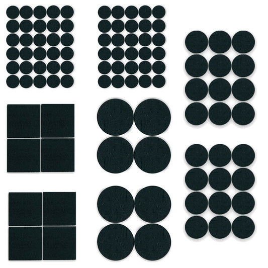 100 Felt Pads Self Adhesive Black Sticky Furniture Floor Chair Legs Protectors