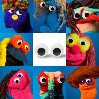 200-1200 Self Adhesive Googly Eyes Stick On Sticky Wobbly Wiggly Craft