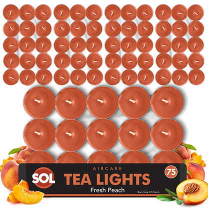 75pk Scented Tea Lights Candles | Various Fragrances 4 Hour Burn Time Tealights