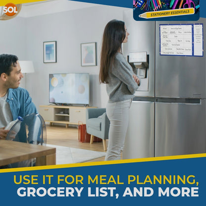 Magnetic Weekly Meal Planner and Shopping List Fridge Note Pad 52 Tear Off Pages
