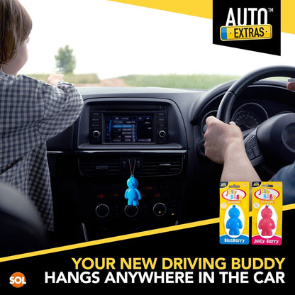 Jelly Baby Car Air Freshener | Hanging Auto Freshner Blueberry Juicy Berry Scent