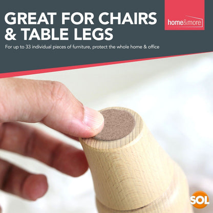 264 Felt Pads Self Adhesive Sticky Furniture Floor Chair Legs Scratch Protectors