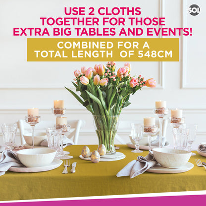 Plastic Rectangular Table Cloth Covers | Wipe Clean Party Tablecloths Disposable