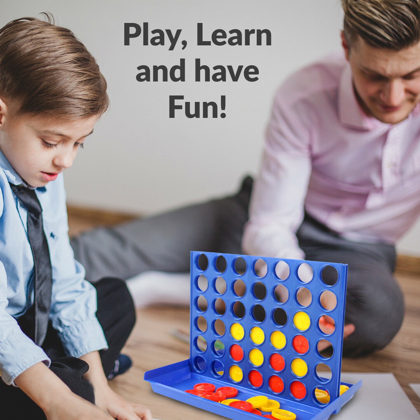 Four in a Row Board Game 4 Line Family Entertainment Fun Travel Kids Educational